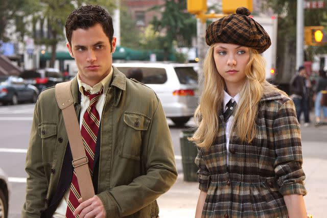 <p>Cw Network/Kobal/Shutterstock</p> Penn Badgley and Taylor Momsen on 'Gossip Girl'