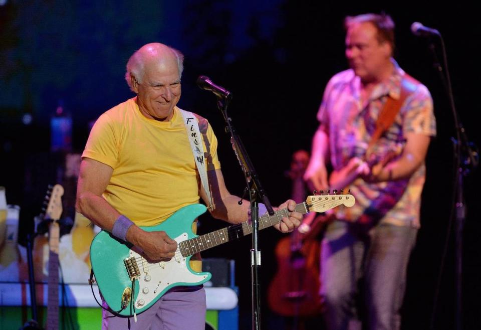 Jimmy Buffett and the Coral Reefer Band in concert at Raleigh, NC’s Walnut Creek Amphitheater Thursday night, April 21, 2016.
