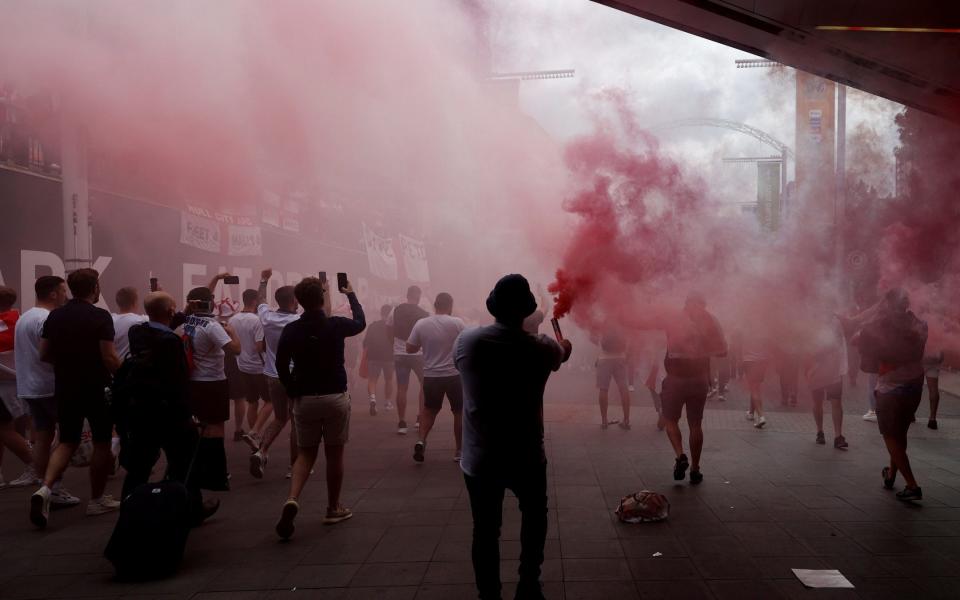 England fans. - REUTERS