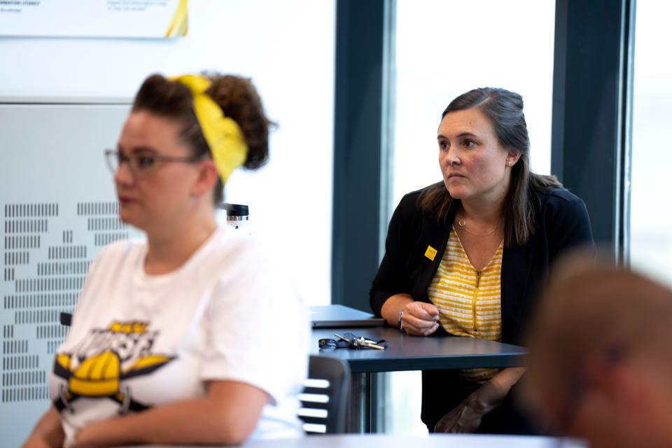 Professor Melissa Hess brought her students to NKU's library so they could learn about research resources available to them.