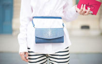 <p>If you have a crossbody bag with removable straps, you can double it up around your waist and reattach for a makeshift belt bag.</p>