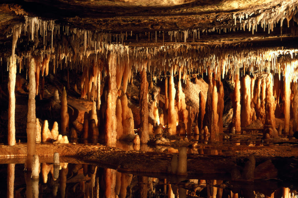 THERE ARE GIANT STALAGMITES