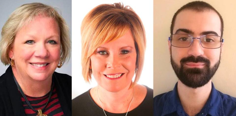 Marcey Gregory, left, Becky Tuttle, center, and Hatim Zeineddine are running for Wichita City Council, District 2.