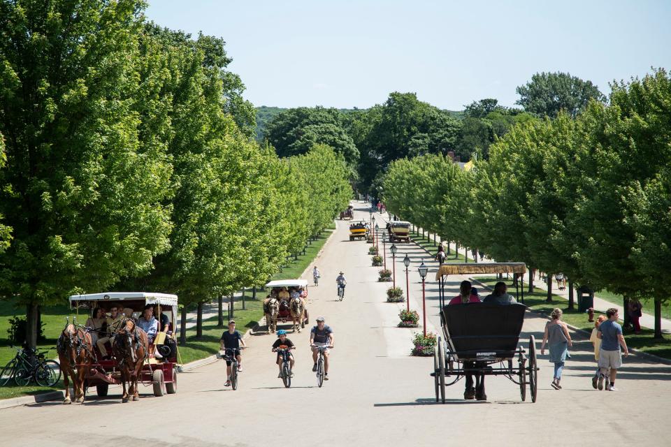 Cadotte Avenue on Mackinac Island on July 21, 2021.