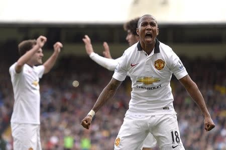 Crystal Palace v Manchester United - Barclays Premier League - Selhurst Park - 9/5/15. Manchester United's Ashley Young celebrates their second goal. Action Images via Reuters / Tony O'Brien