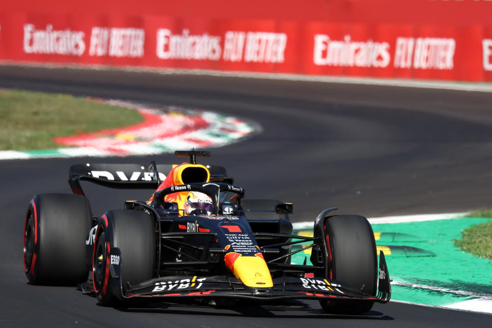 AUTODROMO NAZIONALE, MONZA, ITALY - 2022/09/11: Max Verstappen of  Red Bull Racing on track during the F1 Grand Prix of Italy,. (Photo by Marco Canoniero/LightRocket via Getty Images)