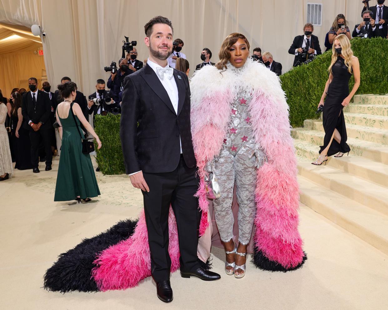 Alexis Ohanian and Serena Williams attend The 2021 Met Gala Celebrating In America: A Lexicon Of Fashion at Metropolitan Museum of Art on Sept. 13, 2021 in New York.