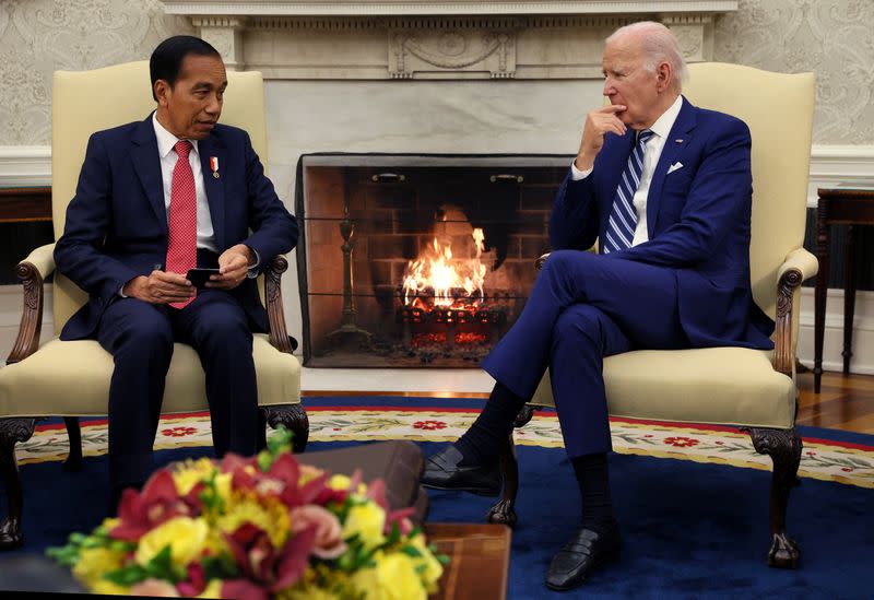 U.S. President Biden meets with Indonesian President Widodo in Washington, U.S.