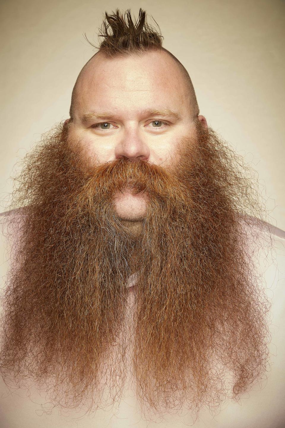 This man is proudly showcasing his ginger lengths. 