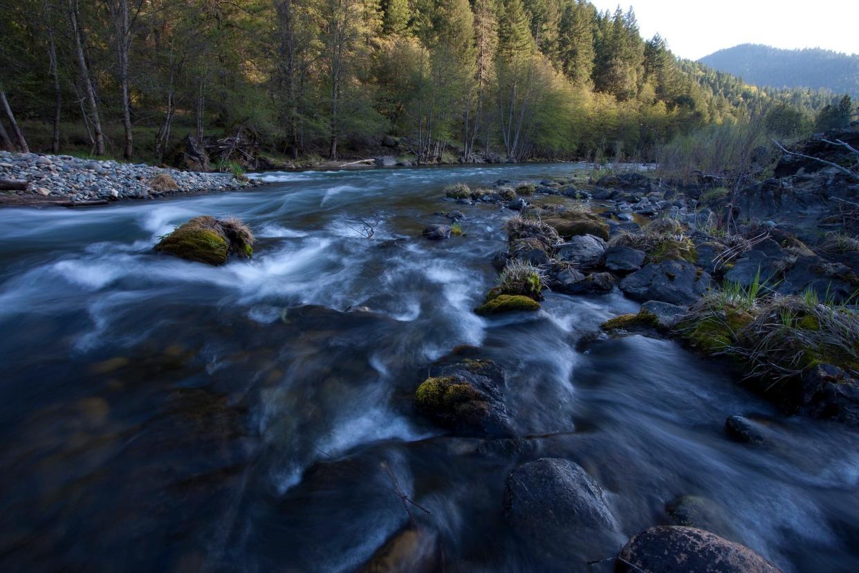 The Trinity River rushes through BLM land in Trinity County.