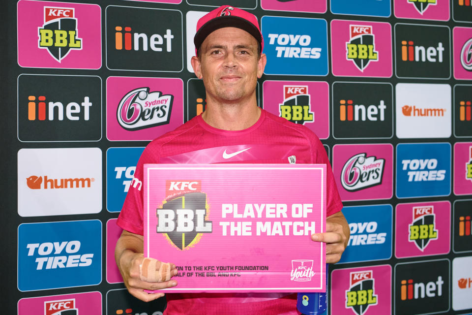 Stephen O&#39;Keefe, pictured here after winning player of the match against the Sydney Thunder.