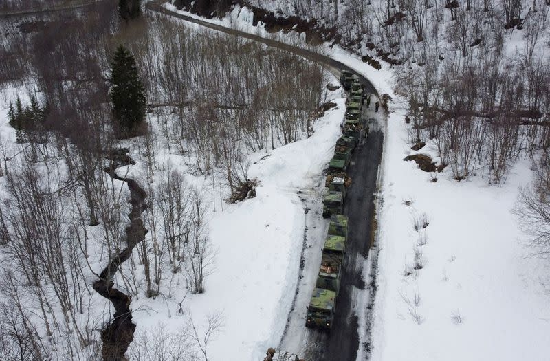 "Cold Response 2022" NATO military exercise, amid Russia's invasion of Ukraine, near Bjerkvik in the Arctic Circle