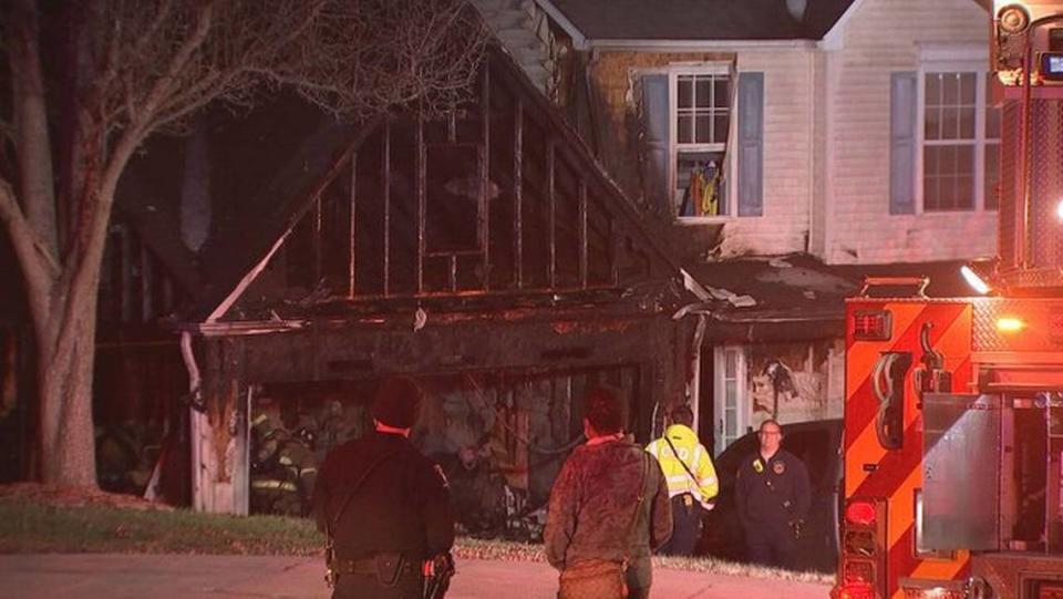 Charlotte fire investigators say a heater in the garage ignited some combustibles and damaged a home on Mallard Green Place on Jan. 25, 2022. The home belongs to a Charlotte-Mecklenburg school principal.