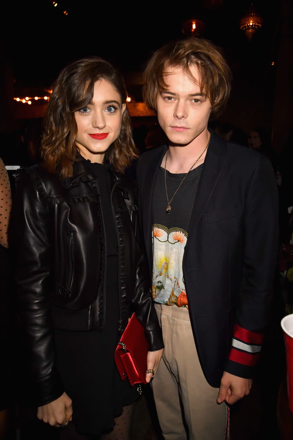 Natalia Dyer and Charlie Heaton