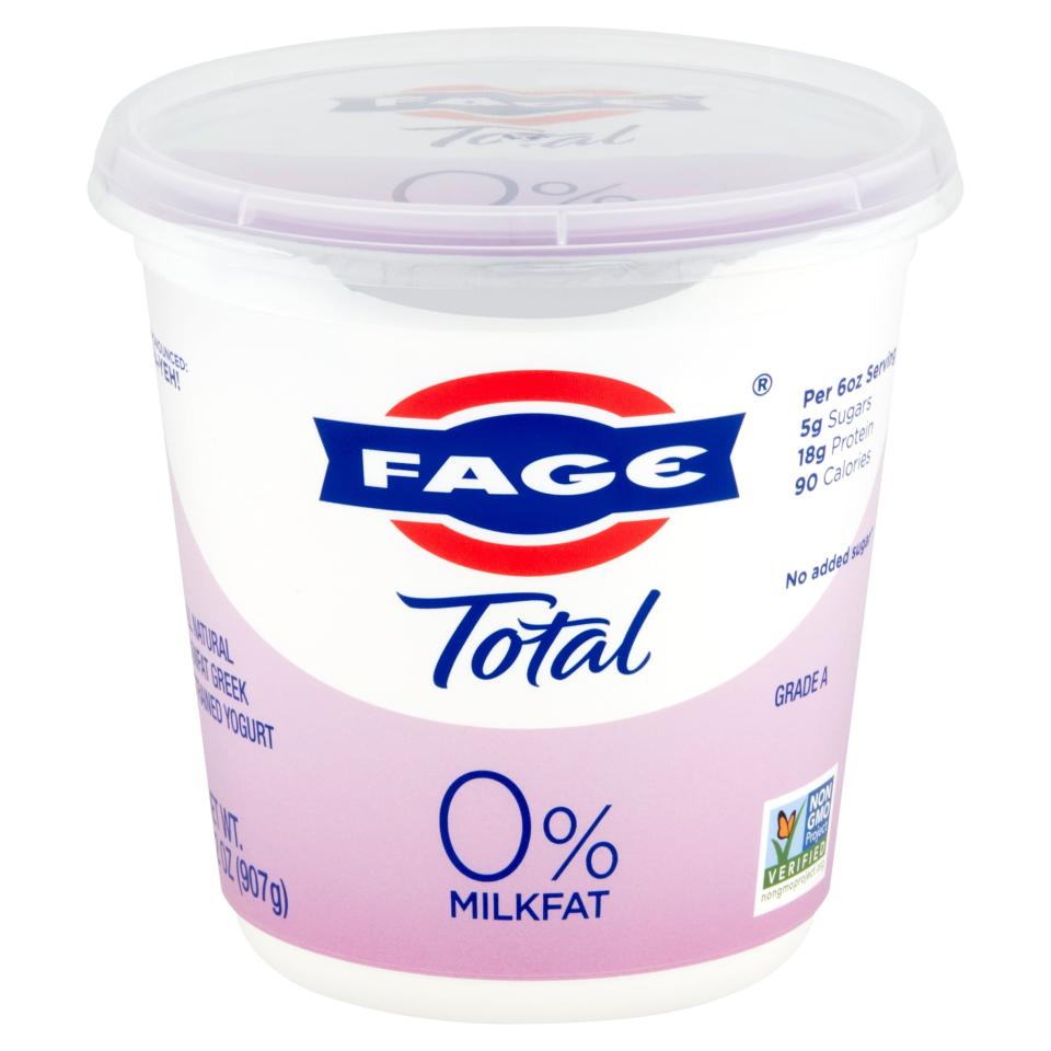 7) Total 0% Milkfat Greek Yogurt
