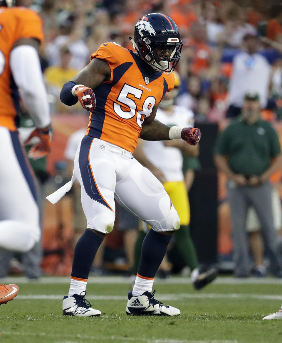 He’s a dacing machine: Denver’s Von Miller. AP)