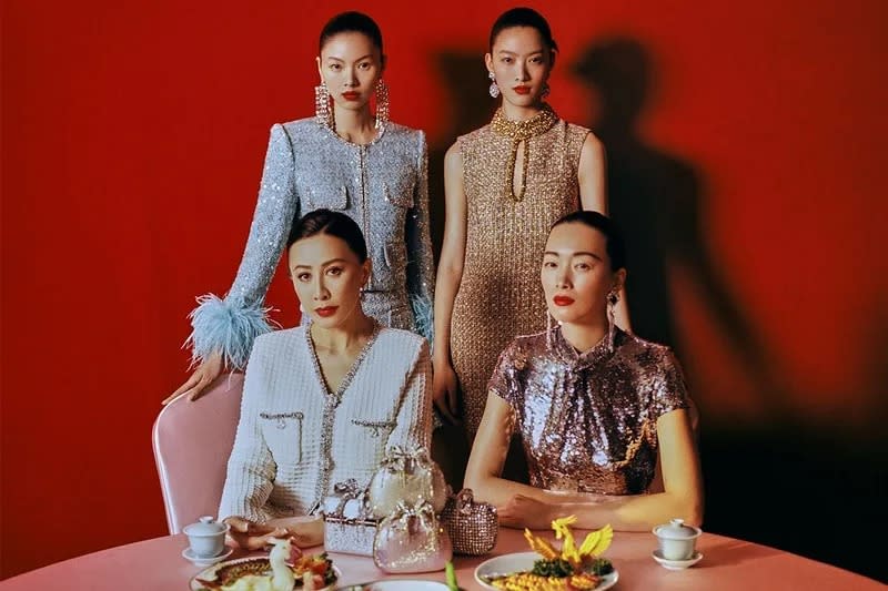 Carina Lau and Ling Tan star in Self-Portrait's Chinese New Year camapign. (PHOTO: Self-Portrait)