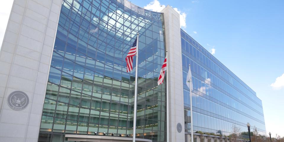 Securities and Exchange Commission, SEC, Building in Washington DC - stock photo Securities and Exchange Commission, SEC, Building in Washington DC. The SEC regulates stocks and bonds and related financial activities.