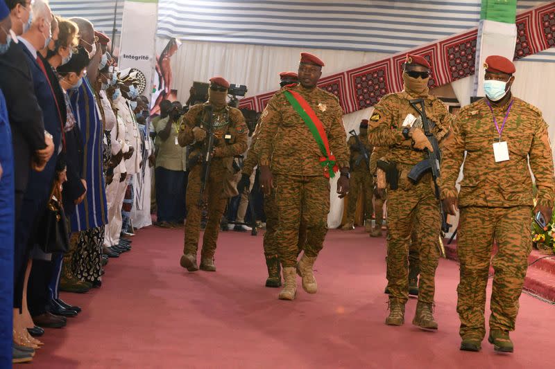 FILE PHOTO: Burkina Faso's Damiba sworn in as president again to lead a three-year transition in Ouagadougou