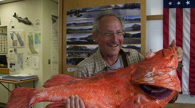 Henry Liebman with his 20-kilogram catch. Photo: AP