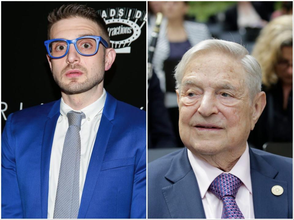 Left, Alexander Soros; Right, George Soros