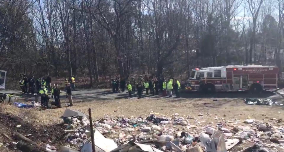Train carrying GOP lawmakers crashes into garbage truck