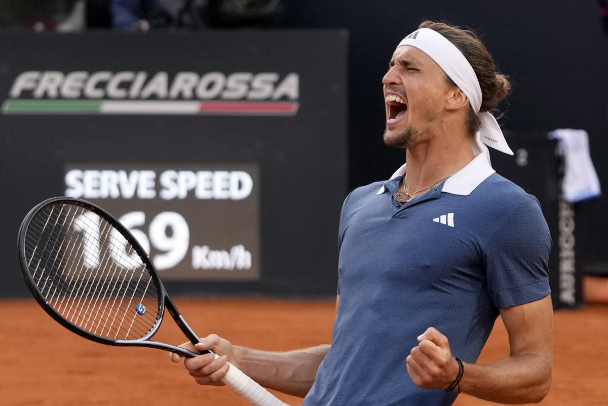 La carriera di Zverev è iniziata agli Open d’Italia.  Un altro titolo a Roma indica una rinascita industriale