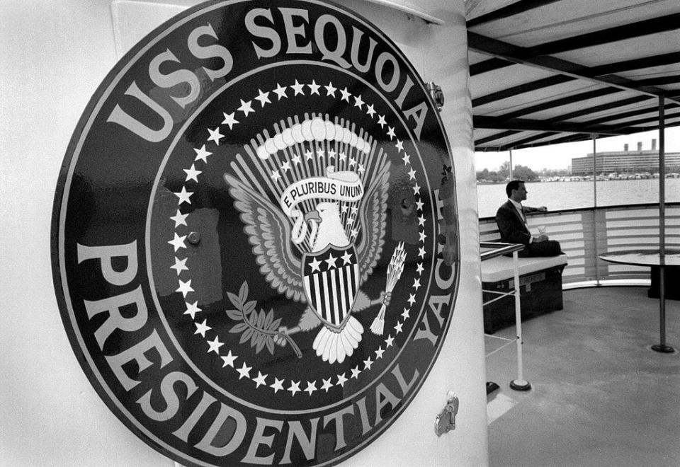 The "USS Sequoia president yacht" seal up close