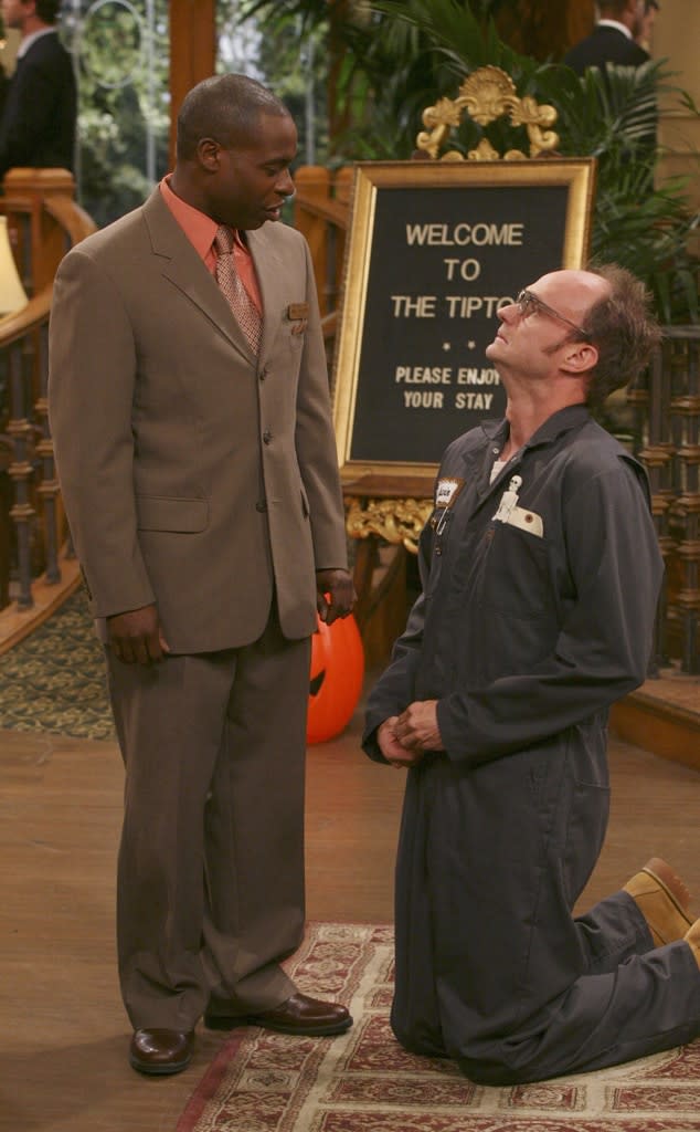 <p>11. When <strong>Phill Lewis</strong>, who played fan-favorite hotel manager Mr. Moseby, returned to <em>Scrubs</em> to film an appearance for the medical comedy's final episode, he brought along two super-fans. "I actually brought Dylan and Cole along with me to the set that day," he told <a href="https://jimhillmedia.com/editor_in_chief1/b/jim_hill/archive/2011/05/06/phill-lewis-looks-back-on-the-sweet-times-that-he-had-while-working-on-the-disney-channel-s-two-quot-suite-life-quot-shows.aspx" rel="nofollow noopener" target="_blank" data-ylk="slk:Jim Hill Media;elm:context_link;itc:0;sec:content-canvas" class="link ">Jim Hill Media</a>. "They were big fans of that show. So they were thrilled to be there with me as <em>Scrubs</em> closed out its run."</p> <p>12. Disney Channel once filmed a pilot for a spinoff starring Selena that centered on <em>Suite Life</em>'s hotel engineer, <strong>A</strong>rwin Hochauser (<strong>Brian Stepanek</strong>). In<em> Arwin!</em> or<em> Housebroken,</em> she would've played Arwin's niece, but the network ultimately decided to pass on the project in 2007, freeing her up to star in<em> Wizards of Waverly Place</em>.</p>