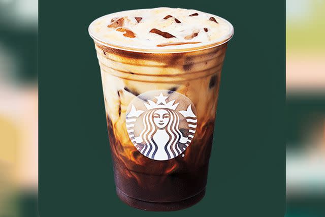 <p>Starbucks</p> Starbucks Iced Shaken Hazelnut Oatmilk Espresso