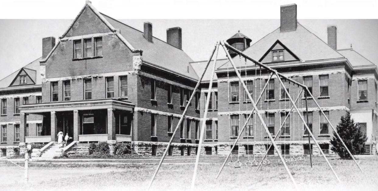 Hiawatha Asylum at the peak of its operation.