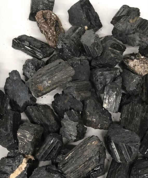 10) Raw Black Tourmaline