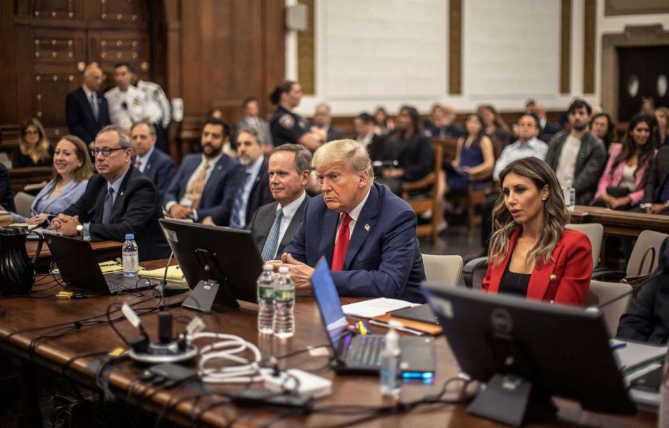 PHOTO: Former President Donald Trump attends the trial of himself, his adult sons, the Trump Organization and others, in a civil fraud case brought by state Attorney General Letitia James, in New York City, Oct. 3, 2023. (Dave Sanders/Pool via Reuters)