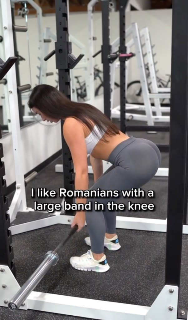 Neeson shared several moves — including Romanian deadlifts — that she swears help to boost your booty. TikTok/@thefitmamalife
