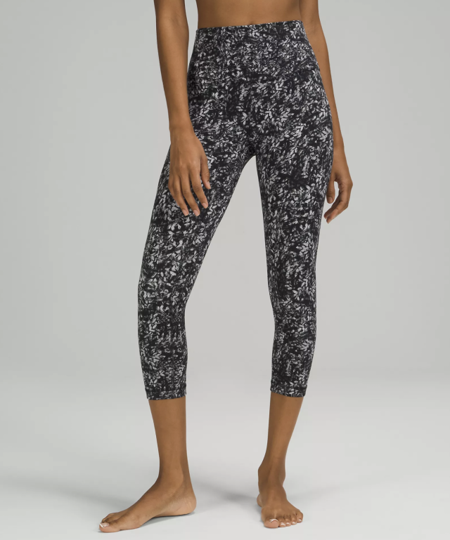 Sell Lululemon Printed Floral Legging - Grey/White