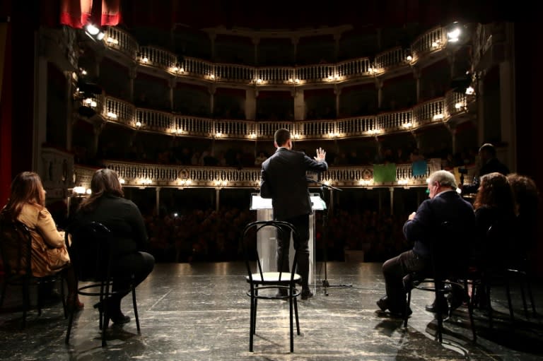 Luigi Di Maio has toured Italy for the election campaign, including a rally at the Sannazzaro Theatre in Naples on February 12