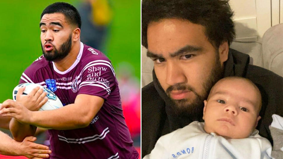 Pictured here, Manly player Jesse Titmuss' sudden death has left family and friends devastated.
