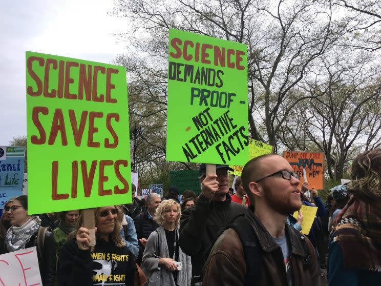 More signs at the Science March in New York. 