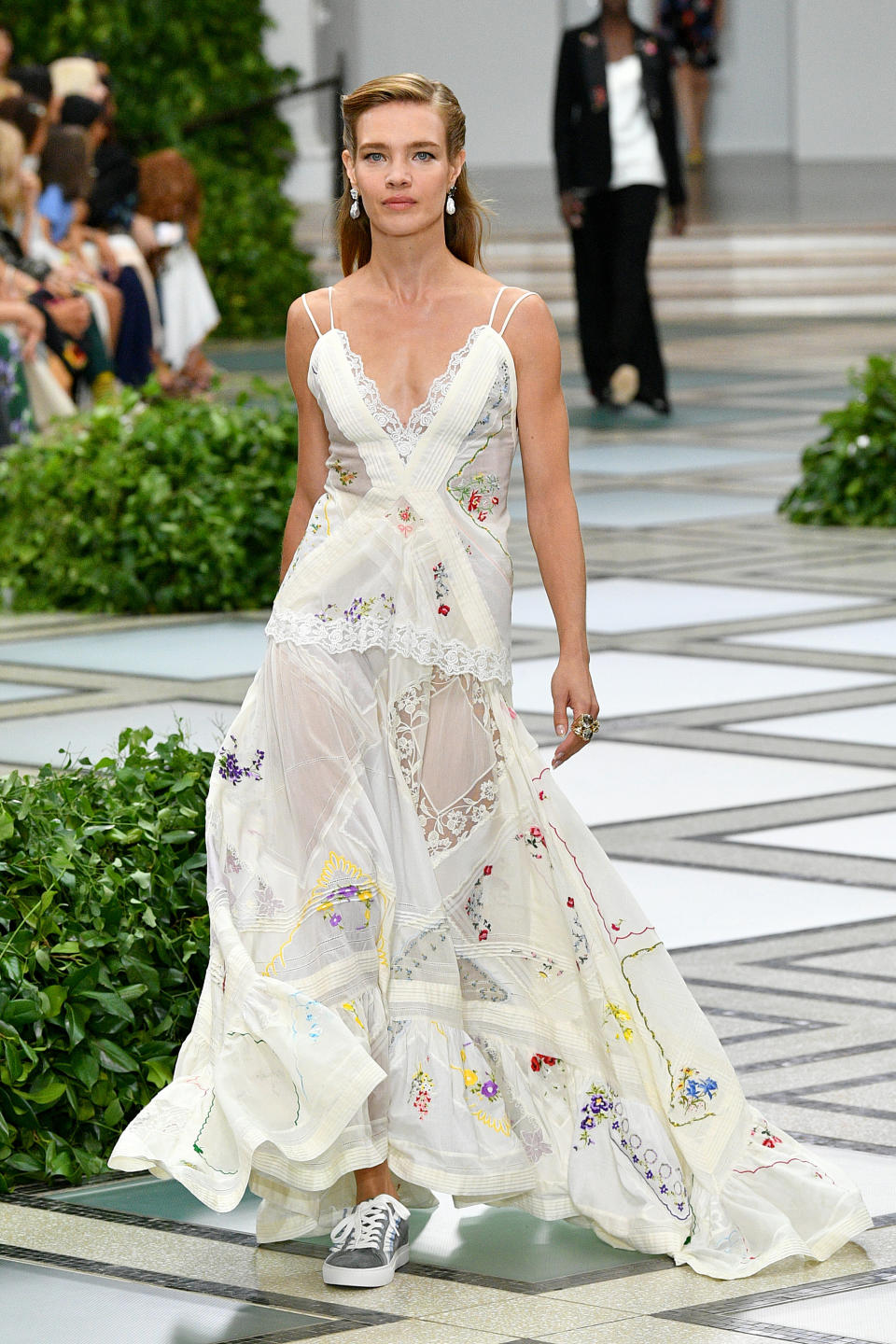 Natalia Vodianova walks the runway for Tory Burch during New York Fashion Week on Sept. 8.