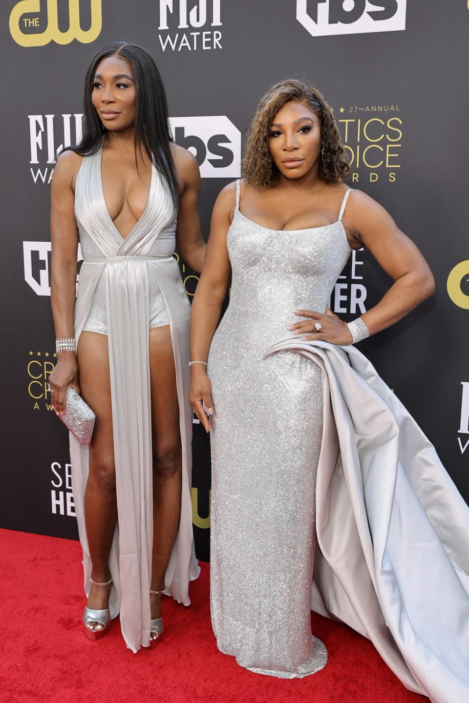 The sisters wore silver Versace gowns (Getty Images for Critics Choice)