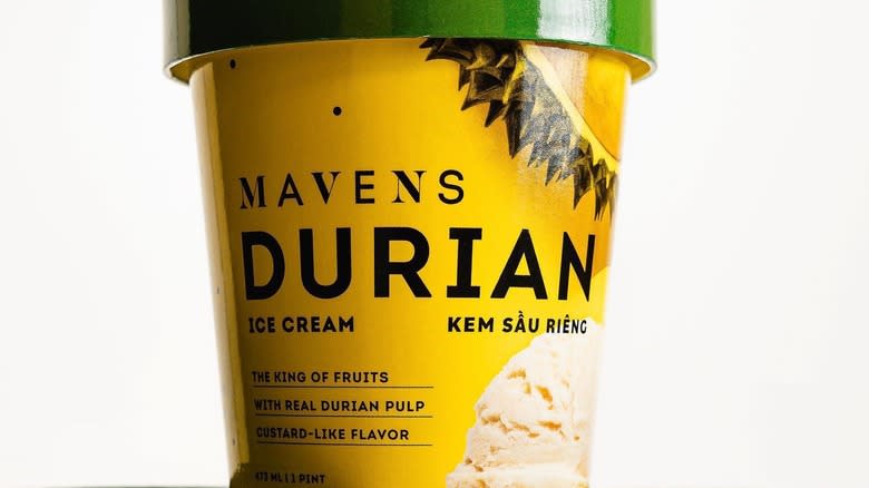 Durian ice cream pints