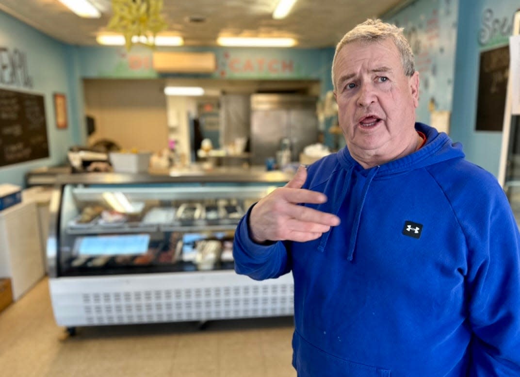 Bill Foeri, owner of Digger's Catch seafood market on North Broadway in East Providence.