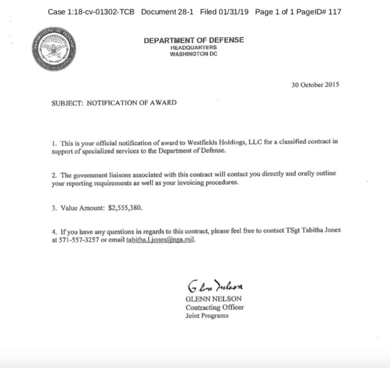 <div class="inline-image__caption"><p>A phony Defense Department document Courtney allegedly presented to finance executives. There is no such person at the Pentagon, say prosecutors. </p></div> <div class="inline-image__credit">U.S. District Court for the Eastern District of Virginia</div>