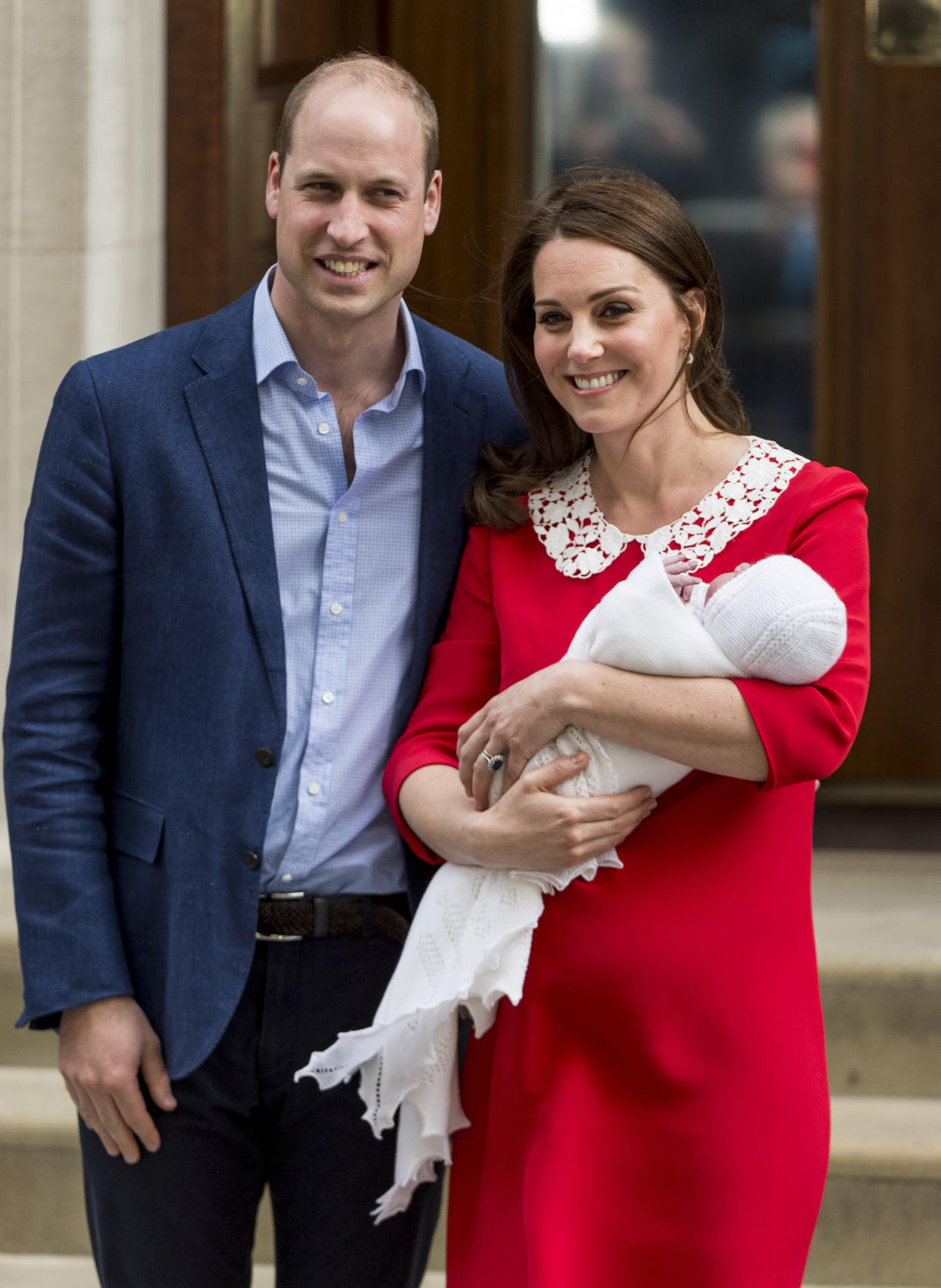 The Duke & Duchess Of Cambridge Depart The Lindo Wing With Their New Son (Mark Cuthbert / UK Press via Getty Images)