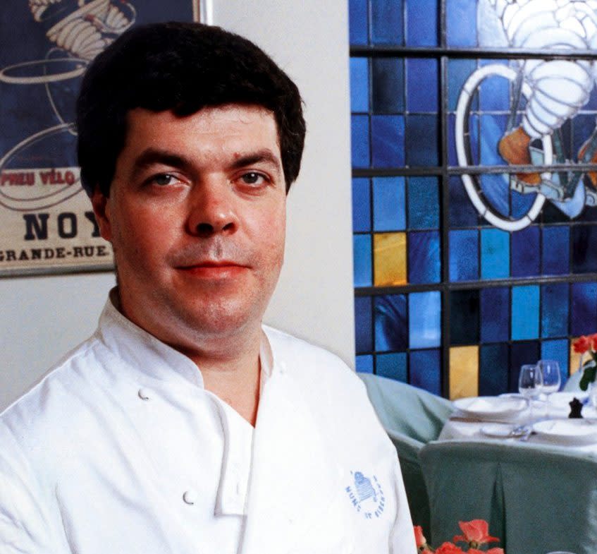 Hopkinson, pictured as a young chef at Michelin-star Bibendum Restaurant