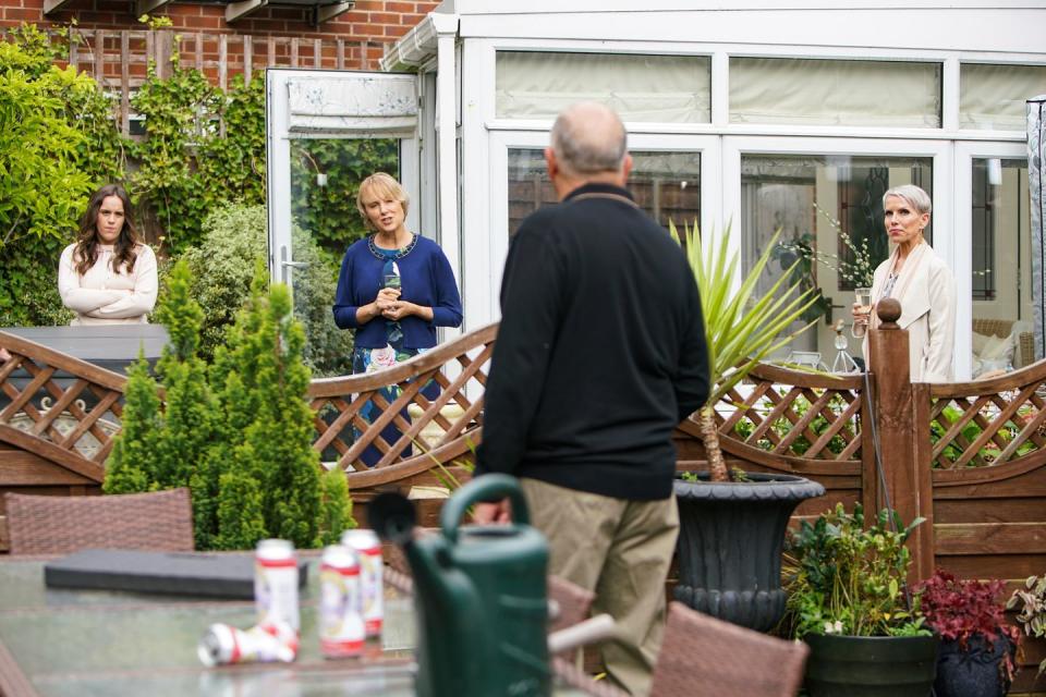 Wednesday, November 4: Faye, Sally and Debbie are not impressed by Geoff