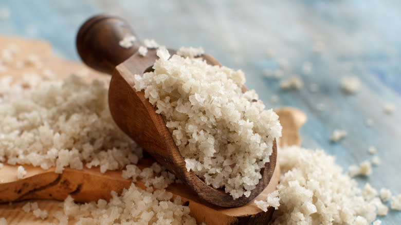 Scoop of Celtic gray sea salt