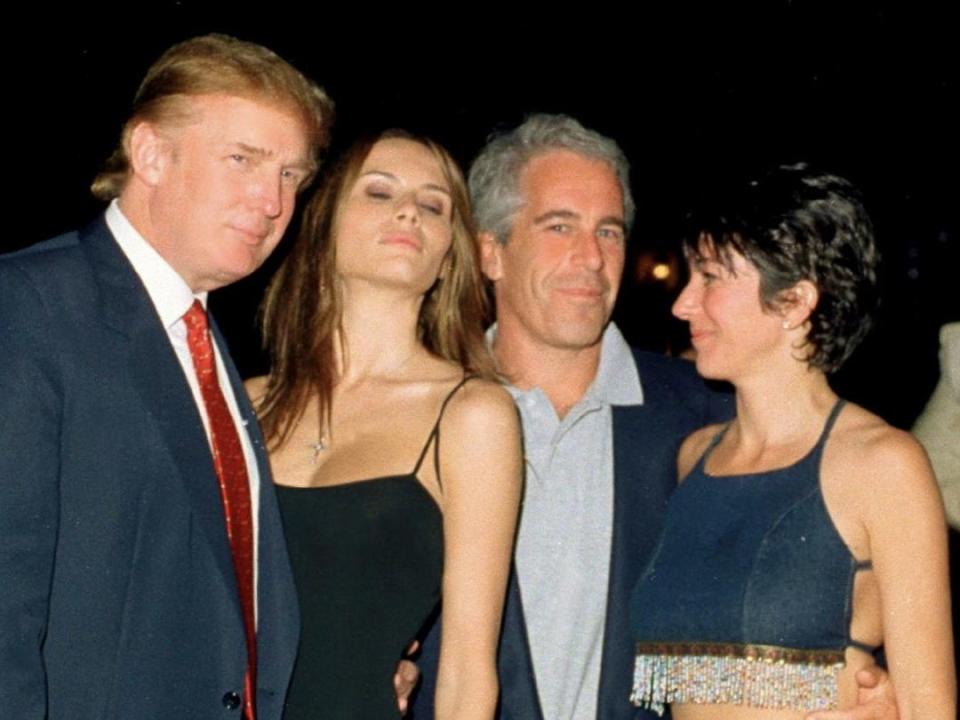 Donald Trump, Melania Knauss, Jeffrey Epstein, & Ghislaine Maxwell At Mar-A-Lago