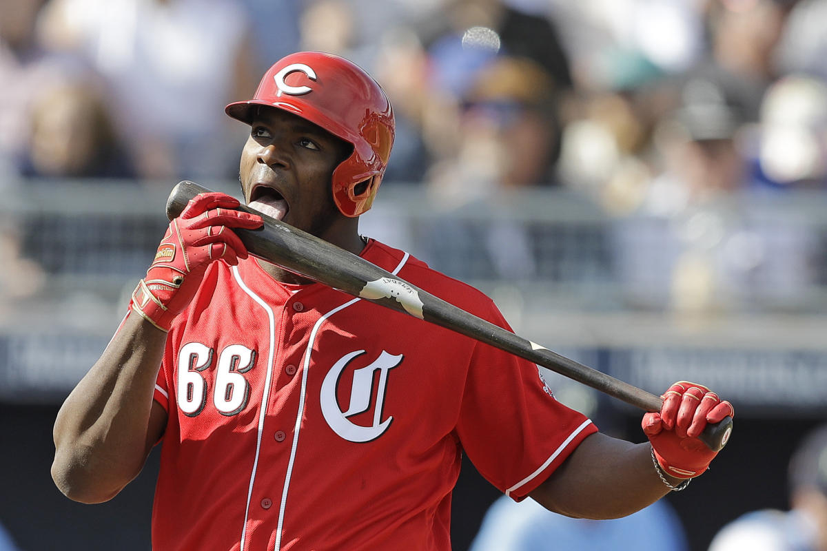 Cincinnati Reds' Yasiel Puig's time with the club in photos