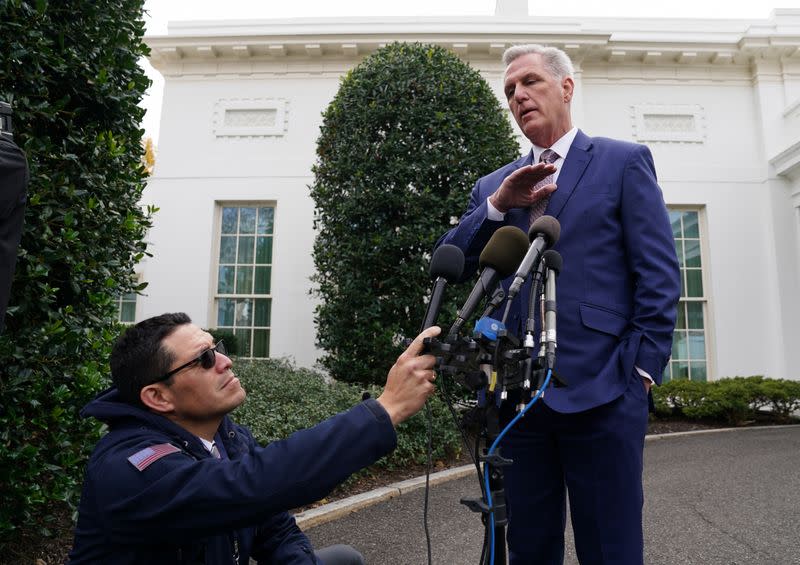 McCarthy speaks at the White House in Washington